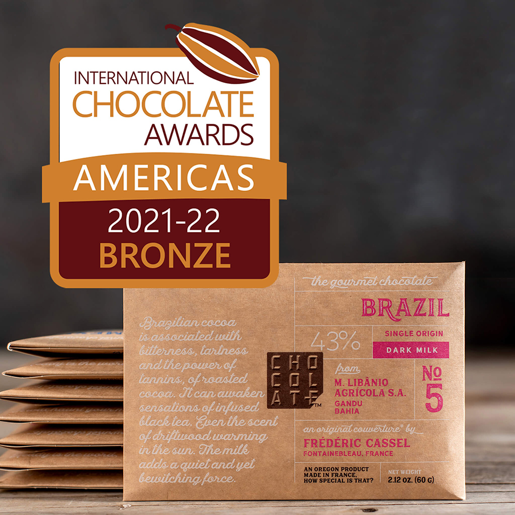 Close up of the Benefit Corporation Certification awarded to Chocolat-e in 2023. 