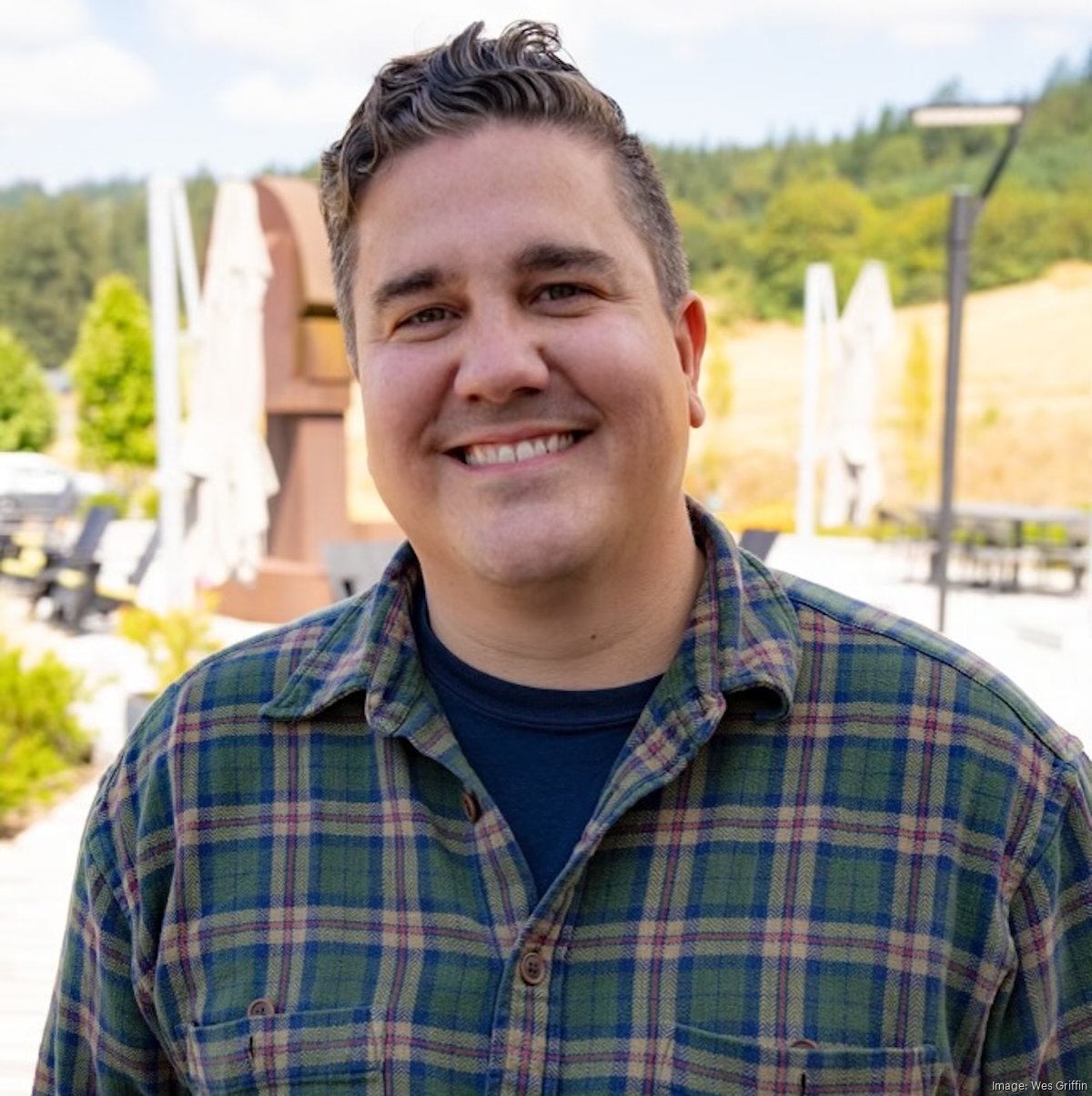 Wes Griffin, Executive Director of B Local PDX, is smiling.