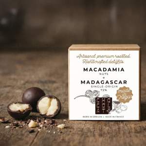 DARK CHOCOLATE-COVERED MACADAMIA NUTS